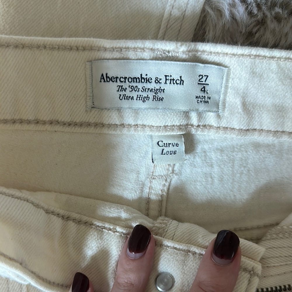 Abercrombie The 90s straight ultra high rise curve love LONG - Picture 2 of 3